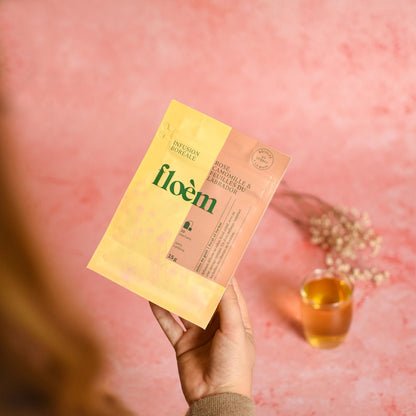 Herbal tea bags Rose, Chamomile & Labrador tea leaves