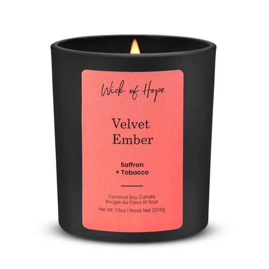 Bougie Velvet Ember | Safran + Tabac