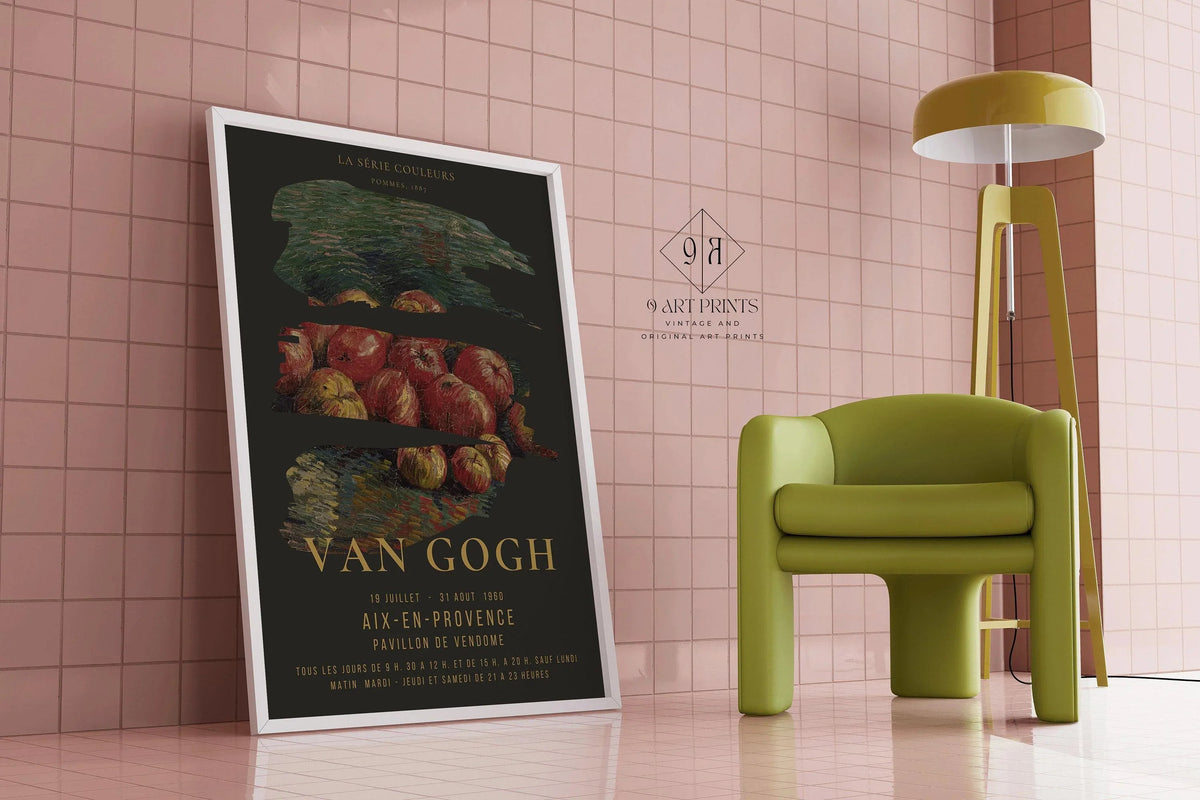 Vincent Van Gogh - Apples | Iconic Classic Impressionist Exhibition Poster Fine Art Print (available handframed or unframed)