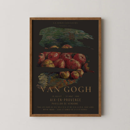 Vincent Van Gogh - Apples | Iconic Classic Impressionist Exhibition Poster Fine Art Print (available handframed or unframed)