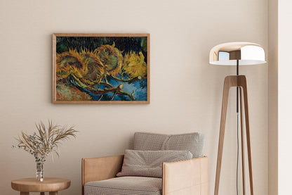Impression d'art Les Tournesols de Van Gogh : Giclée Beaux-Arts, Option encadré à la main
