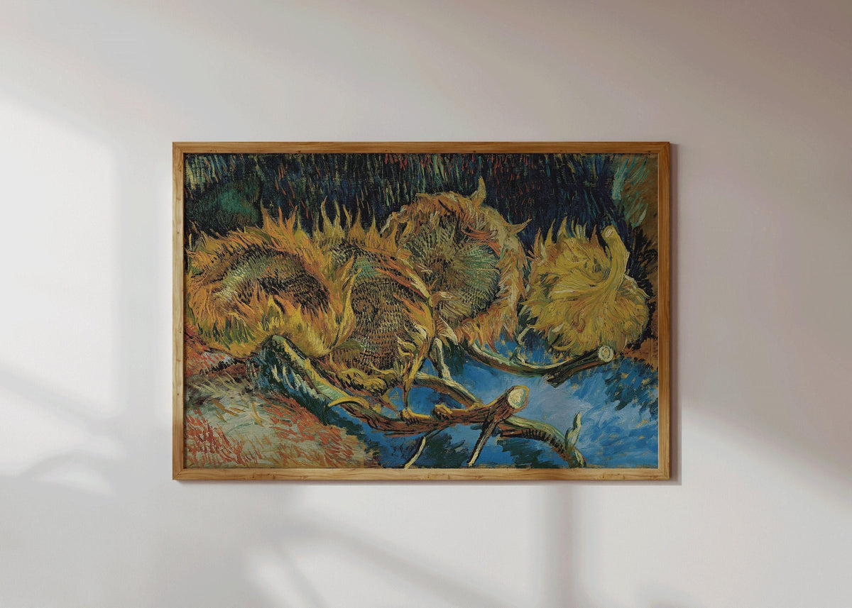 Impression d'art Les Tournesols de Van Gogh : Giclée Beaux-Arts, Option encadré à la main