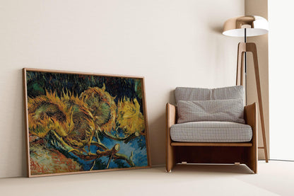 Impression d'art Les Tournesols de Van Gogh : Giclée Beaux-Arts, Option encadré à la main