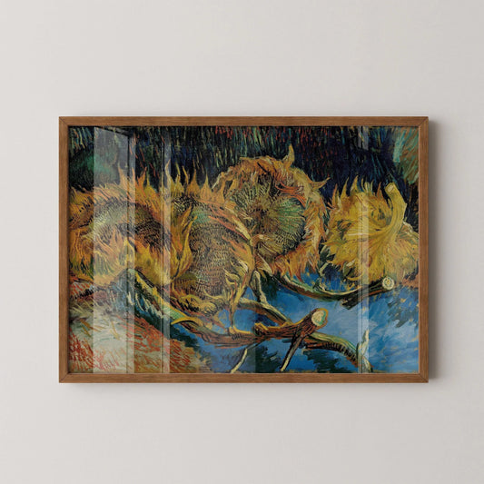 Impression d'art Les Tournesols de Van Gogh : Giclée Beaux-Arts, Option encadré à la main