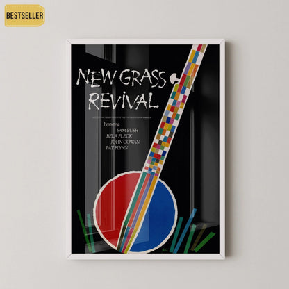 Vintage Bluegrass Music Poster: New Grass Revival Art Print