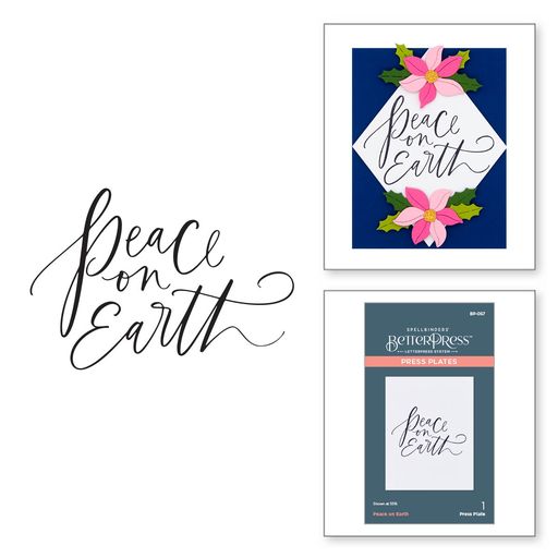 Planche d'impression "Peace on Earth" de la collection de Noël BetterPress