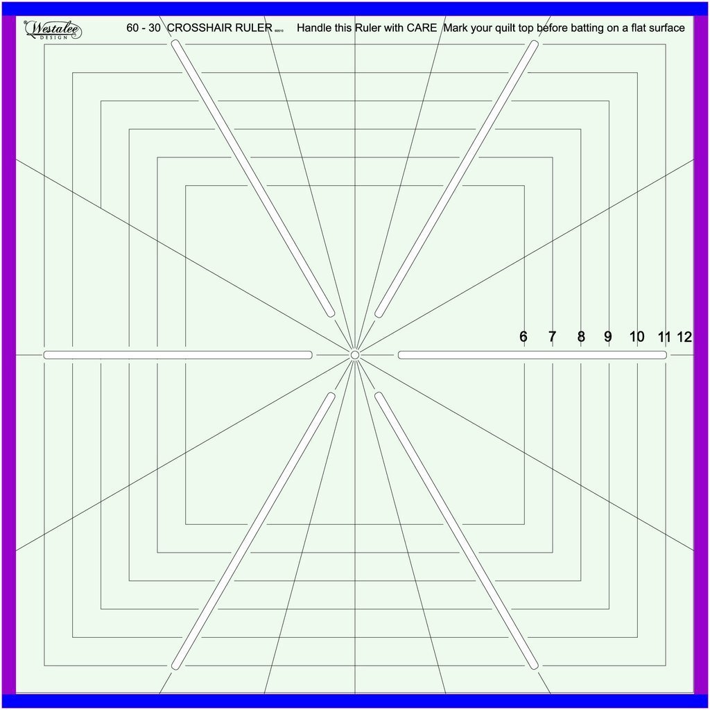 Règle carrée en croix 8 points Westalee by Sew Steady