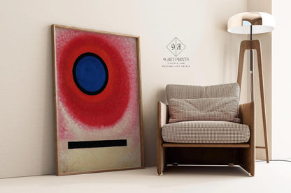 Kandinsky Bauhaus Print: Blue Circle, Mid-Century Modern Giclee Art