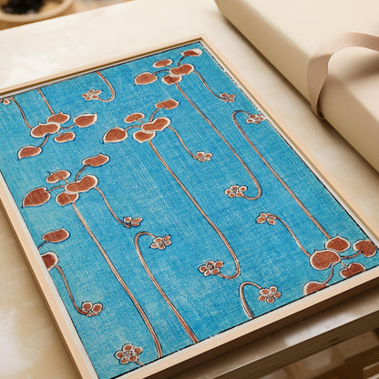 Estampe japonaise botanique vintage : Illustration de vigne de Shin Bijutsukai