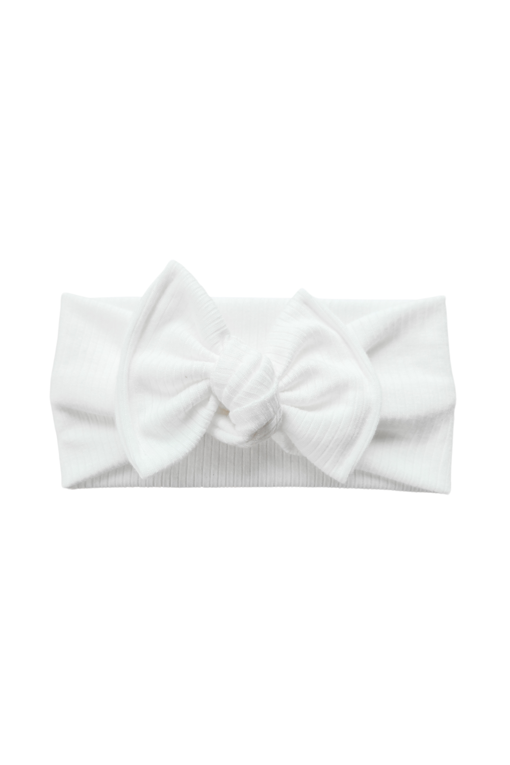 Modal Ribbed Headwrap | White 0-3 yrs