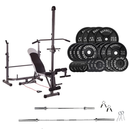 Adjustable Workout Bench with Weight Sets