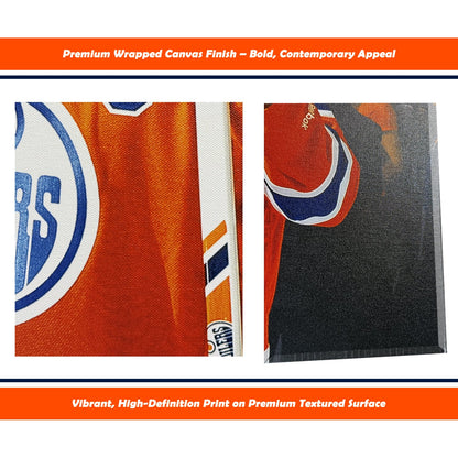 TOILE TENDUE CONNOR MCDAVID & LEON DRAISAITL 16"X20" - EDMONTON OILERS