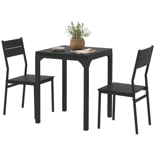 Kurt 3-Piece Dining Set for Small Spaces-Black