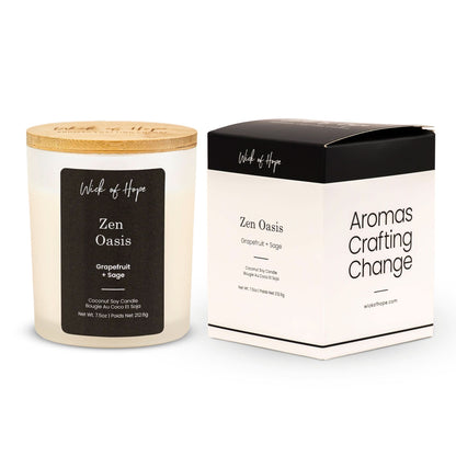 Bougie Zen Oasis | Pamplemousse + Sauge